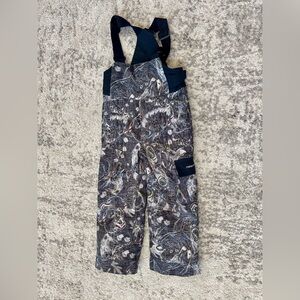 Obermeyer Kids Insulated Snow Bibs Size 6 – Wolf Print Winter Ski Snow Pants